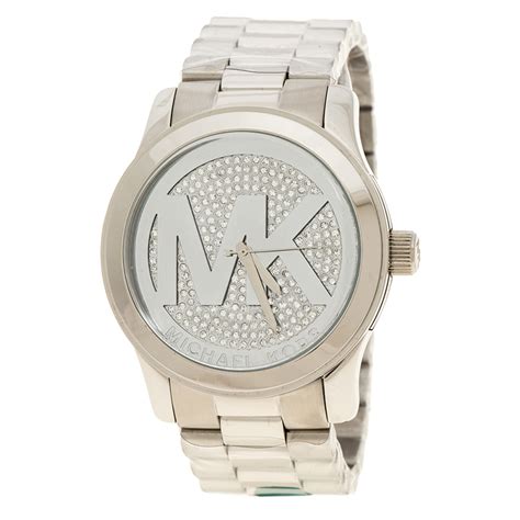 michael kors womens runway logo watch mk5544|Women's Runway Stainless Steel Crystal Pave Dial .